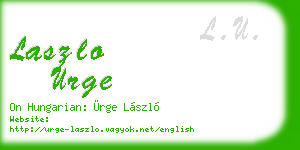 laszlo urge business card